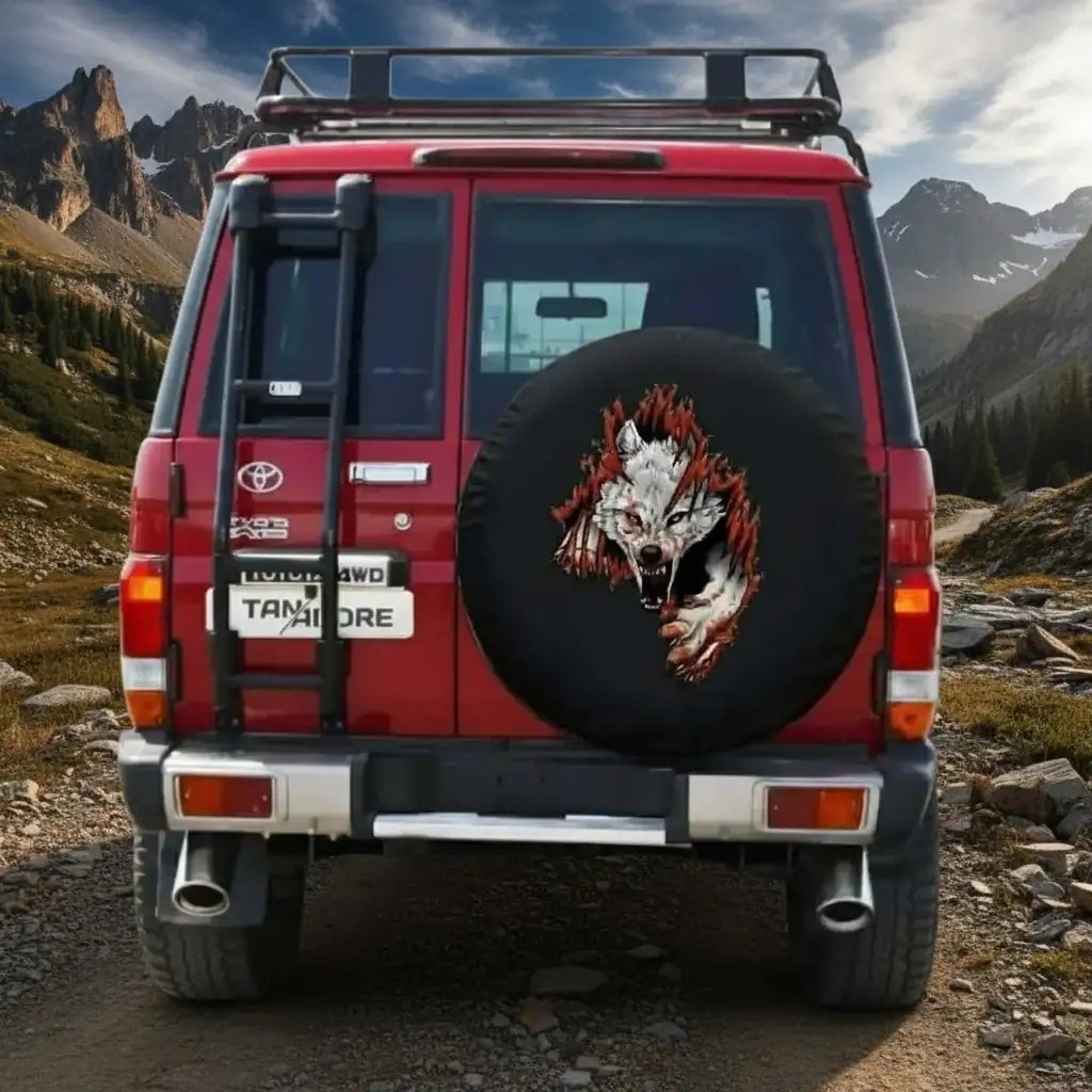 Wolf Designed Spare Wheel Tire Cover